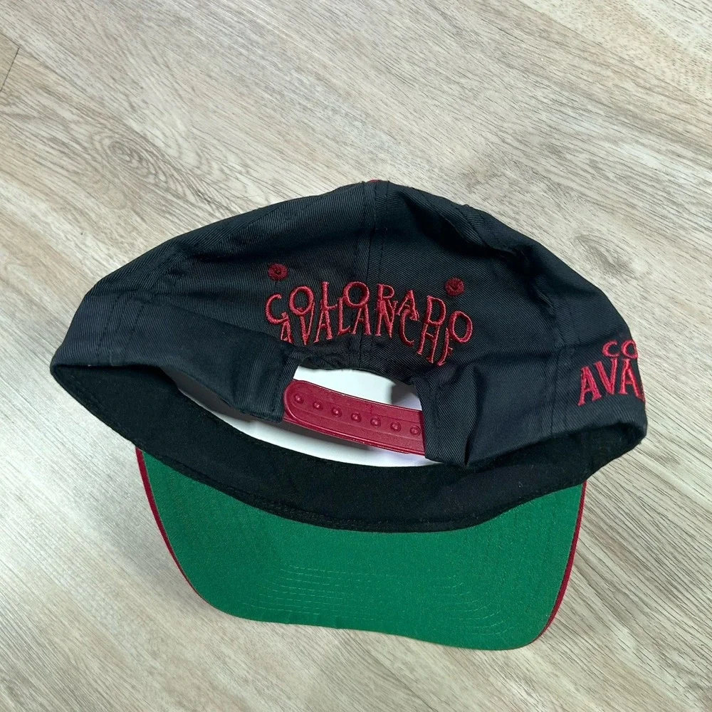 VTG Colorado Avalanche Snapback Hat NHL Hockey Twins‎ Black Cap